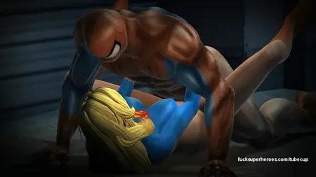Spider Man fickte eine Blondine auf der Straße, die er rettete