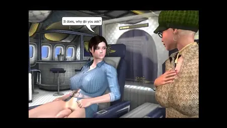 Flugzeug Passagier fickt mit einem Mädchen Trance